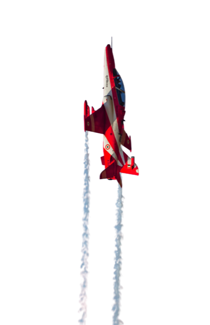 An aerobatic aircraft in flight